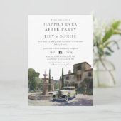 Invitation Happily Ever After Old Money Estate Wedding (Debout devant)