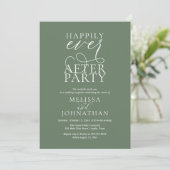 Invitation Happily Ever After Party, Classy Wedding Reception (Debout devant)