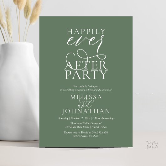 Invitation Happily Ever After Party, Classy Wedding Reception