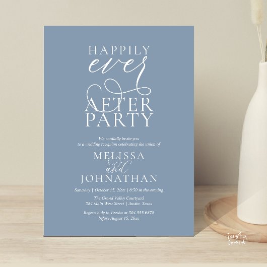 Invitation Happily Ever After Party, Classy Wedding Reception