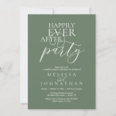 Invitation Happily Ever After Party, Modern Classy Wedding (Devant)