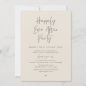 Invitation Happily Ever After Party, Modern Wedding Dinner (Devant)