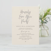 Invitation Happily Ever After Party, Modern Wedding Dinner (Debout devant)
