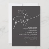 Invitation "Happily Ever After Party" Modern Wedding Dinner (Devant)