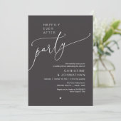 Invitation "Happily Ever After Party" Modern Wedding Dinner (Debout devant)