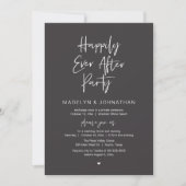 Invitation Happily Ever After Party, Modern Wedding Dinner (Devant)