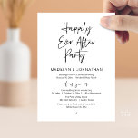 Invitation Happily Ever After Party, Modern Wedding Dinner<br><div class="desc">Celebrate the magical evening after “I do” with this modern sophisticated and romantic reception dinner invitation — perfect for honoring the couple as they celebrating their big day. Design Highlights, Modern minimalist aesthetic with casual typography and flowing script, “Happily ever after party” headline sets a dreamy, timeless tone, Clean layout...</div>