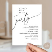 Invitation "Happily Ever After Party" Modern Wedding Dinner
