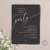 Invitation "Happily Ever After Party" Modern Wedding Dinner
