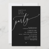 Invitation "Happily Ever After Party" Modern Wedding Dinner (Devant)