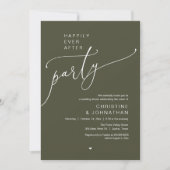 Invitation "Happily Ever After Party" Modern Wedding Dinner (Devant)