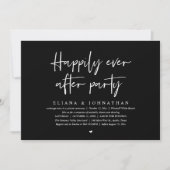 Invitation  Happily Ever After Party Modern Wedding Reception (Devant)