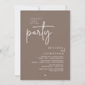Invitation Happily Ever After Party, Modern Wedding Reception (Devant)