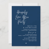 Invitation Happily Ever After Party, Modern Wedding Reception (Devant)
