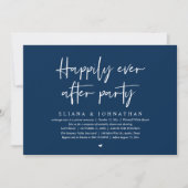 Invitation  Happily Ever After Party Modern Wedding Reception (Devant)