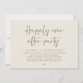 Invitation Happily Ever After Party Modern Wedding Reception (Devant)