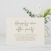 Invitation Happily Ever After Party Modern Wedding Reception (Debout devant)