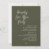 Invitation Happily Ever After Party, Modern Wedding Reception (Devant)