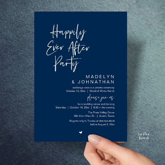 Invitation Happily Ever After Party, Modern Wedding Reception