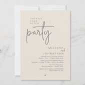 Invitation Happily Ever After Party, Modern Wedding Reception (Devant)