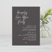 Invitation Happily Ever After Party, Modern Wedding Reception (Debout devant)