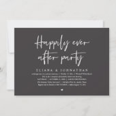 Invitation Happily Ever After Party Modern Wedding Reception (Devant)