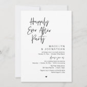 Invitation Happily Ever After Party, Modern Wedding Reception (Devant)