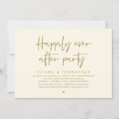 Invitation  Happily Ever After Party Modern Wedding Reception (Devant)
