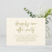 Invitation  Happily Ever After Party Modern Wedding Reception (Debout devant)