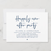 Invitation  Happily Ever After Party Modern Wedding Reception (Devant)