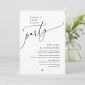 Invitation Happily Ever After Party Romance Wedding Reception (Debout devant)