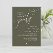 Invitation Happily Ever After Party, Romantic Wedding Dinner (Debout devant)
