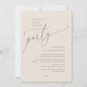 Invitation Happily Ever After Party Romantic Wedding Dinner (Devant)