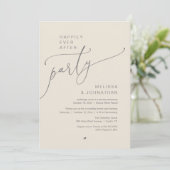 Invitation Happily Ever After Party Romantic Wedding Dinner (Debout devant)