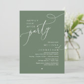 Invitation Happily Ever After Party, Romantic Wedding Dinner (Debout devant)