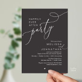Invitation Happily Ever After Party, Romantic Wedding Dinner