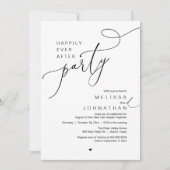 Invitation Happily Ever After Party, Romantic Wedding Dinner (Devant)