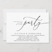 Invitation Happily Ever After Party, Romantic Wedding Dinner (Devant)