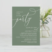 Invitation Happily Ever After Party Romantic Weds Reception (Debout devant)