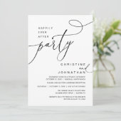 Invitation Happily Ever After Party Romantic Weds Reception (Debout devant)