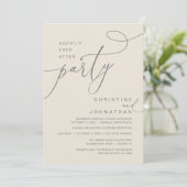 Invitation Happily Ever After Party Romantic Weds Reception (Debout devant)