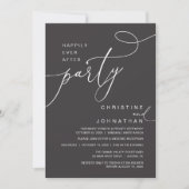Invitation Happily Ever After Party Romantic Weds Reception (Devant)