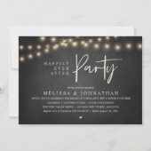 Invitation Happily Ever After Party, Rustic String Lights (Devant)