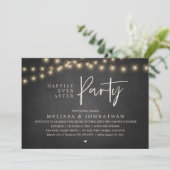 Invitation Happily Ever After Party, Rustic String Lights (Debout devant)