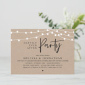 Invitation Happily Ever After Party, Rustic String Lights (Debout devant)