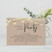 Invitation Happily Ever After Party, Rustic String Lights (Debout devant)