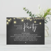 Invitation Happily Ever After Party, Rustic String Lights (Debout devant)
