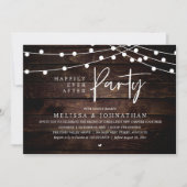 Invitation Happily Ever After Party, Rustic String Lights (Devant)