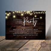 Invitation Happily Ever After Party, Rustic String Lights