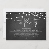 Invitation Happily Ever After Party, Rustic String Lights (Devant)